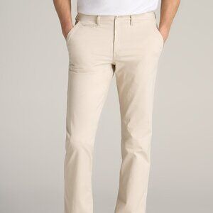 American Tall Carman TAPERED Chinos in Soft Beige - Pants for Tall Men Size 34